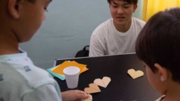 マルタ図書館での折紙ワークショップ